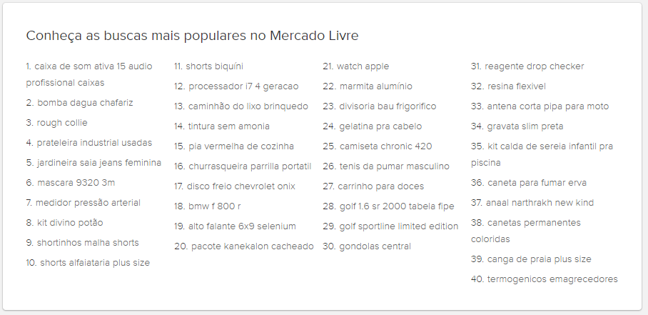 Mais vendidos mercado livre