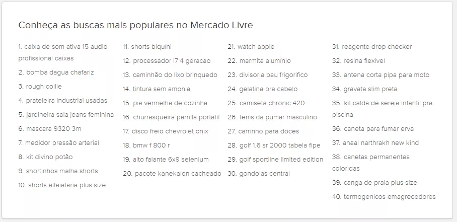 Mais vendidos mercado livre