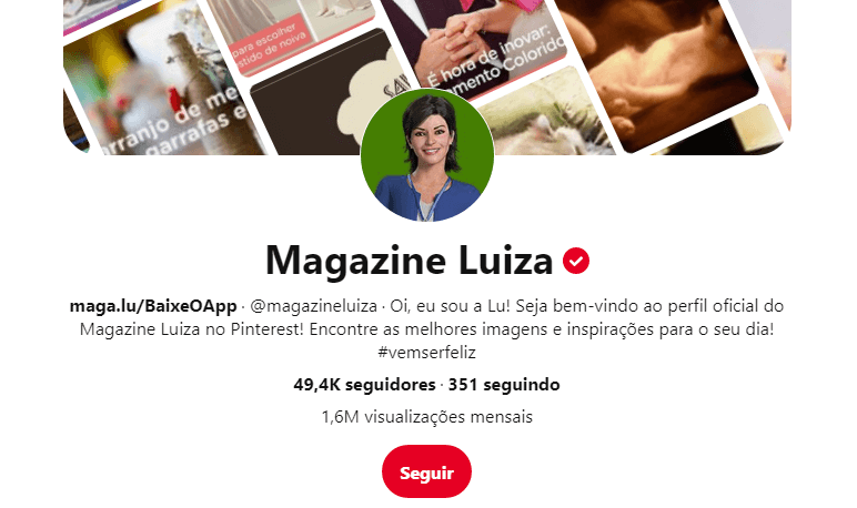 o que é pinterest exemplo perfil