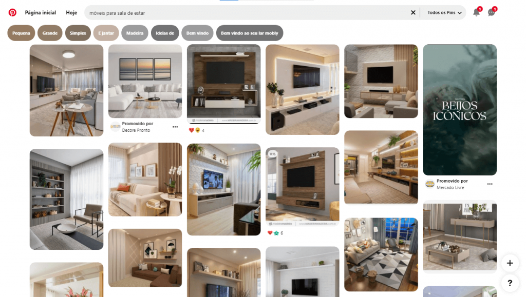 o que é pinterest exemplo ecommerce de moveis