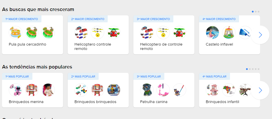 Tendências do Mercado Livre para Brinquedos e Hobbies, em setembro de 2023